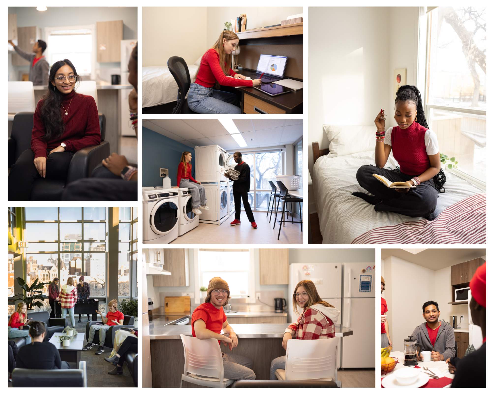 Collage of students living in residence